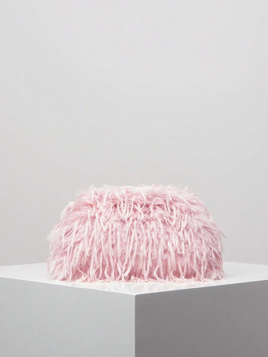 różowa fluffy torebka