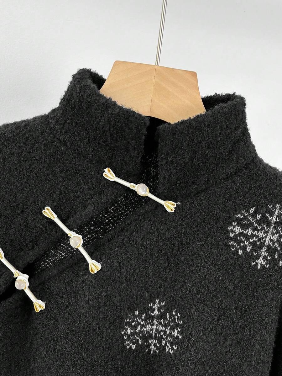 czarny sweter wzór