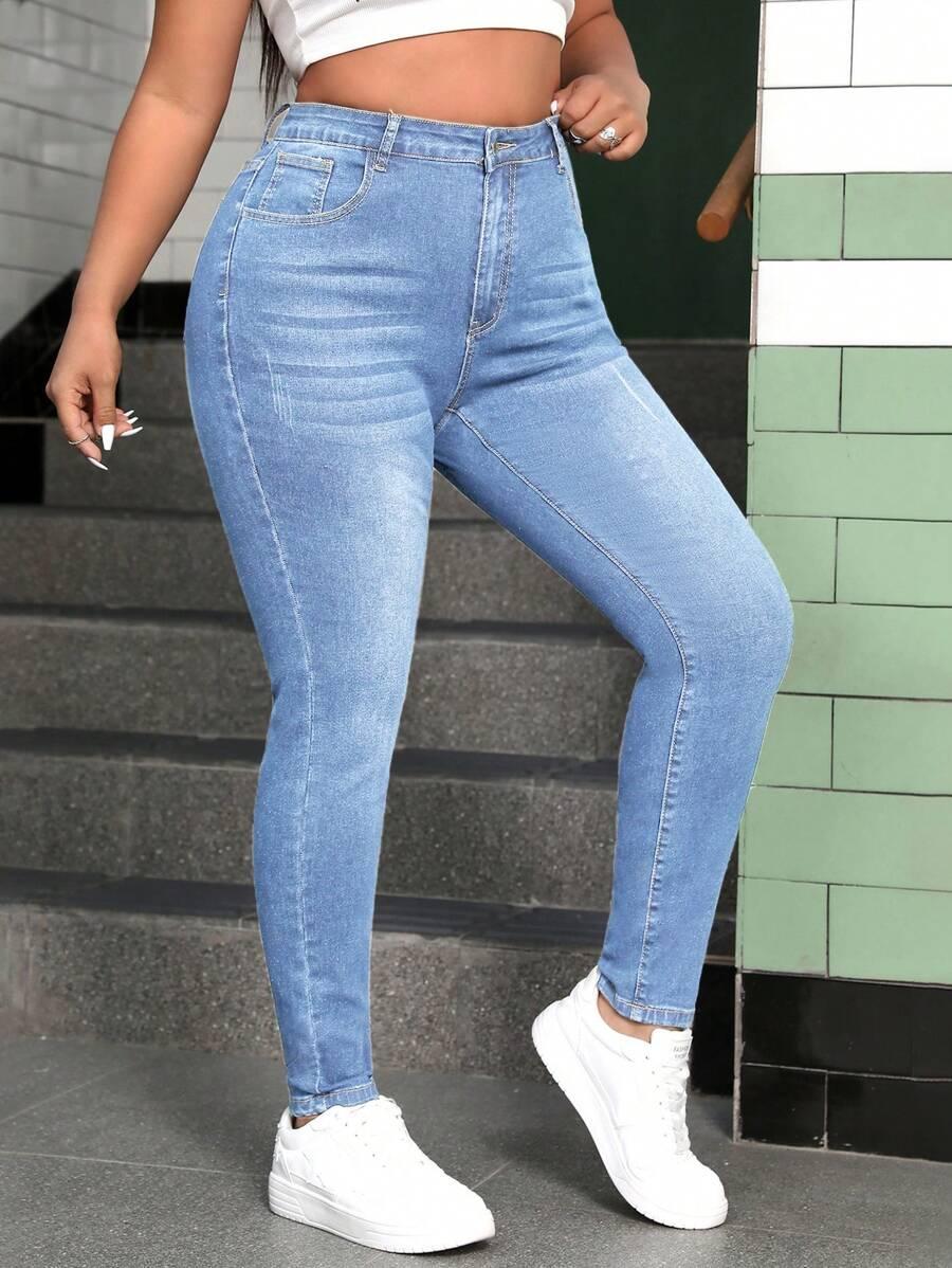 NIEBIESKIE SPODNIE JEANS RURKI