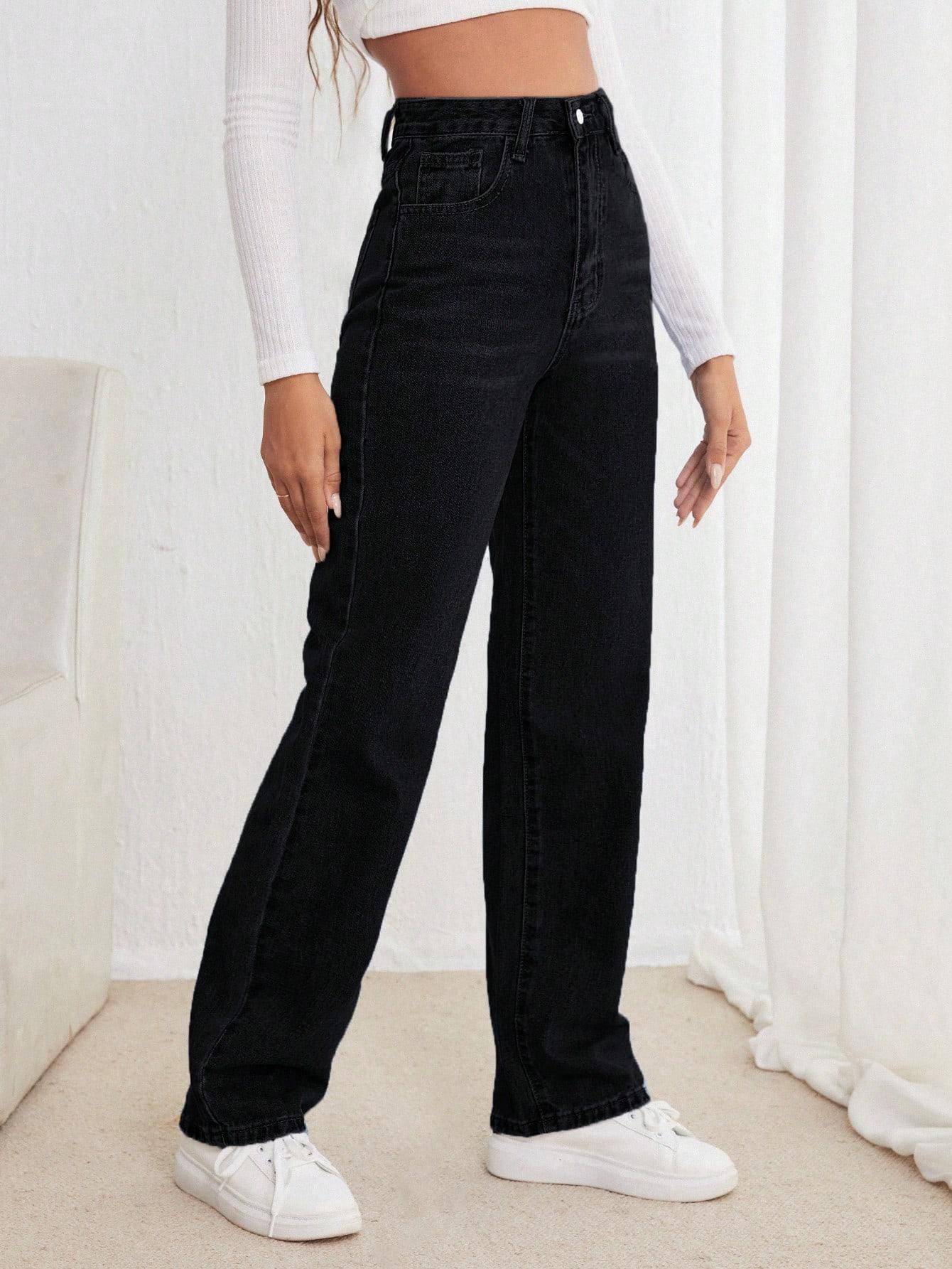 CZARNE SPODNIE JEANS