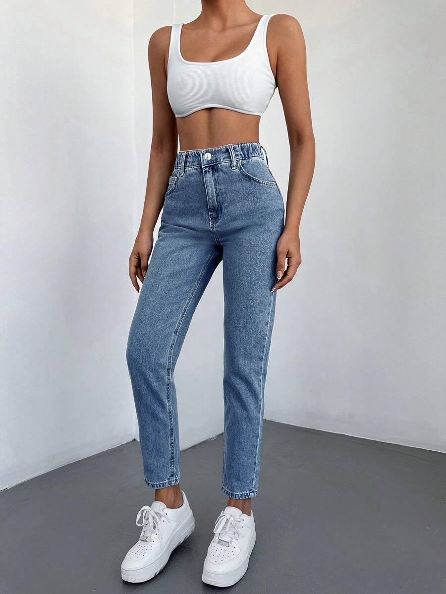 SPODNIE JEANS RURKI