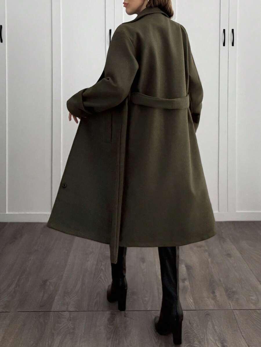 ZIELONY KLASYCZNY PŁASZCZ