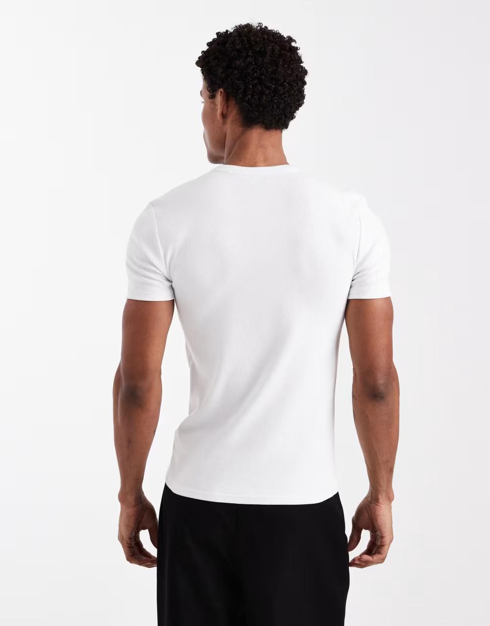 BIAŁY T-SHIRT GUZIKI krótki rękaw