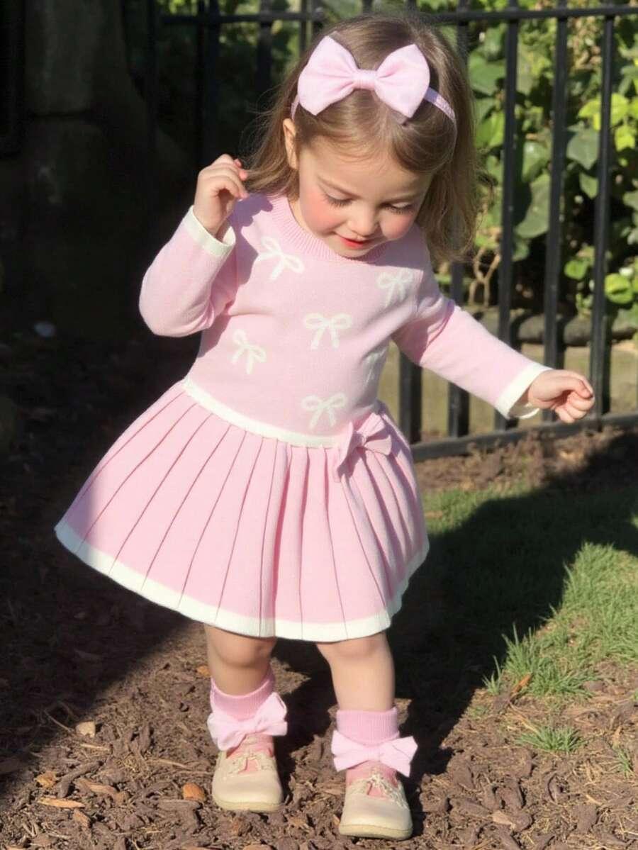 mini sukienka wzór kokardy