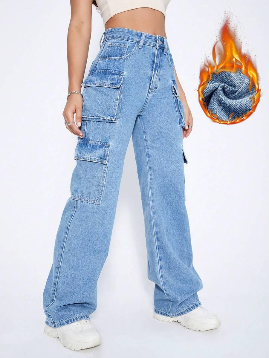 niebieskie spodnie jeans kieszenie