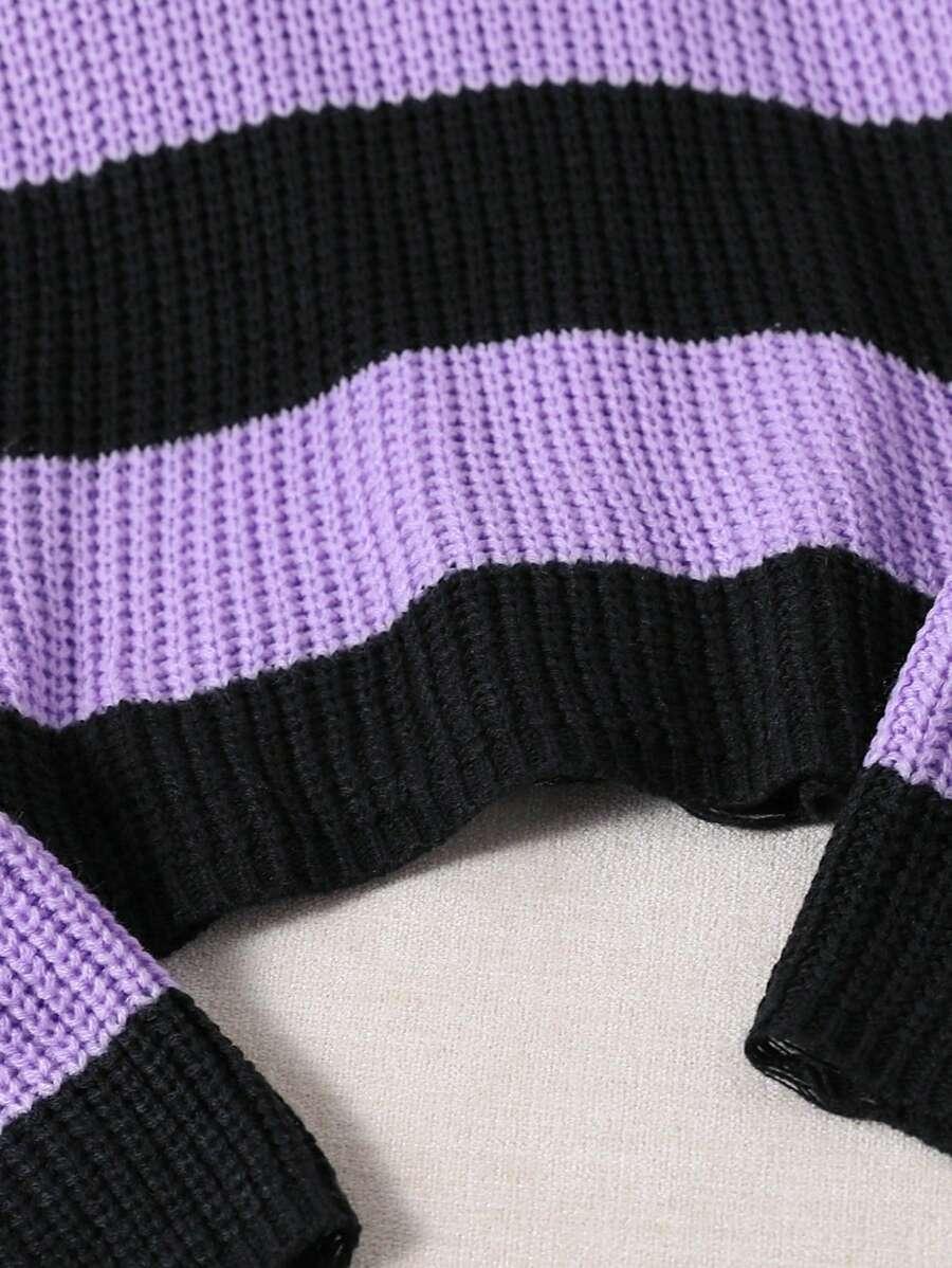 sweter wzór paski ripped