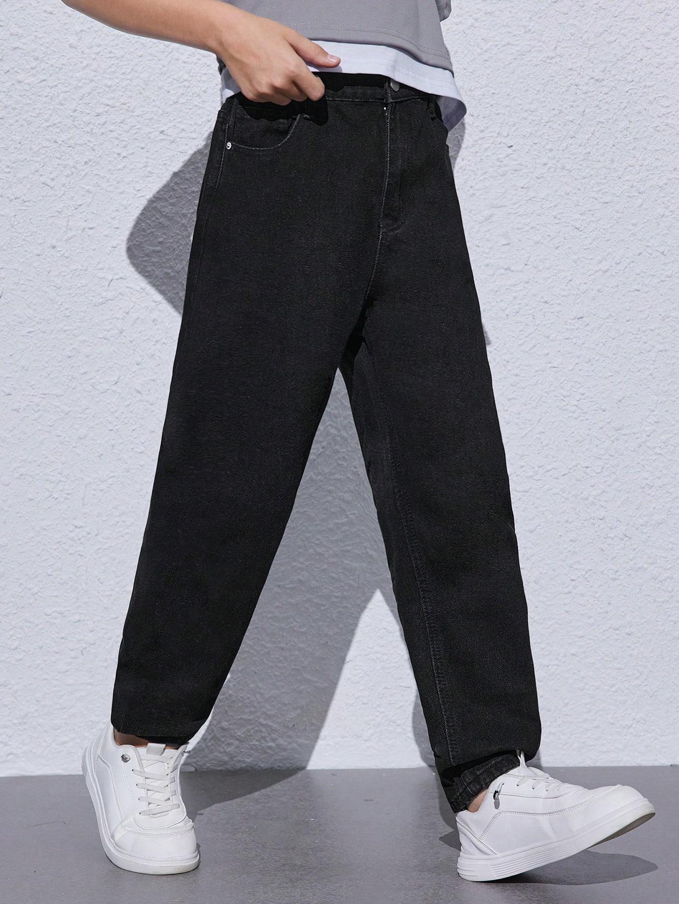CZARNE SPODNIE JEANS