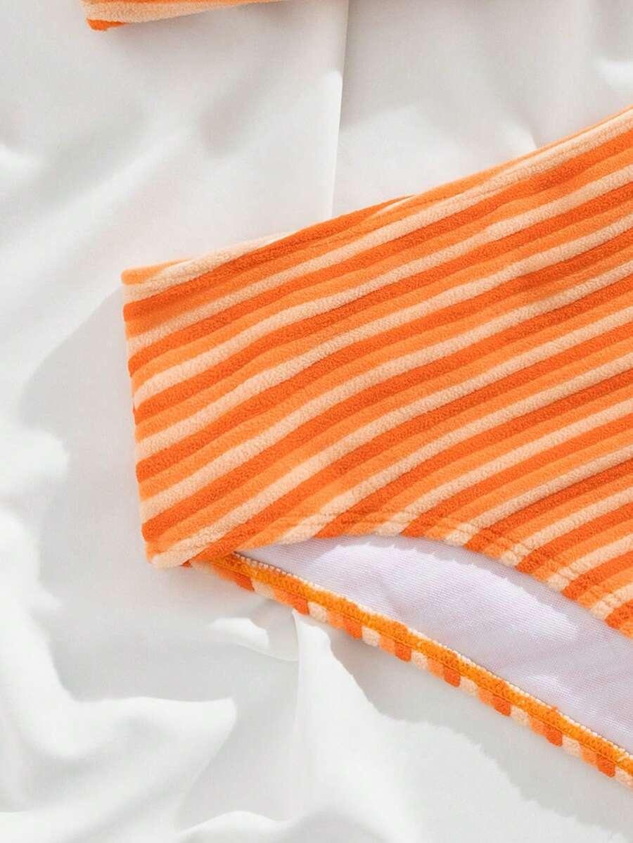 POMARAŃCZOWY DWUCZĘŚCIOWY STRÓJ KĄPIELOWY
