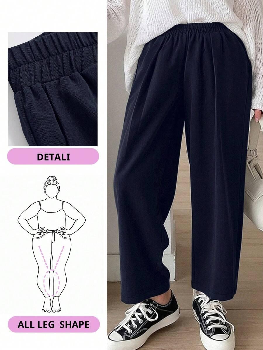GRANATOWE SPODNIE CASUAL