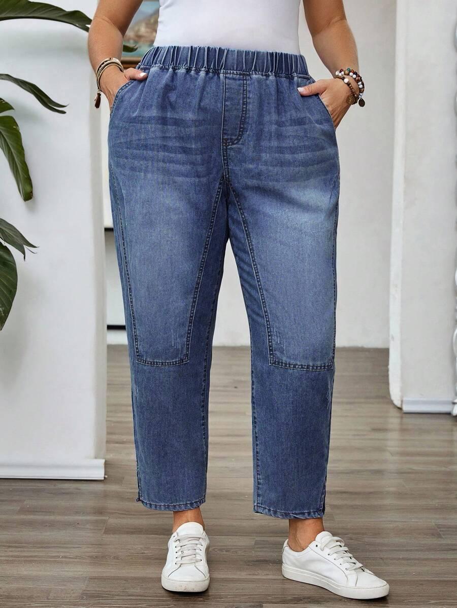 NIEBIESKIE SPODNIE JEANS