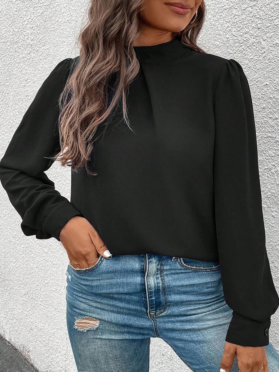 czarna bluzka casual
