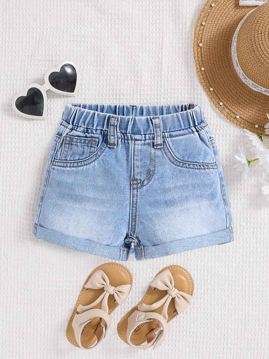 niebieskie SPODENKI JEANS