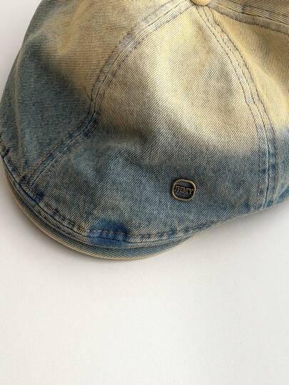 beret z daszkiem jeans