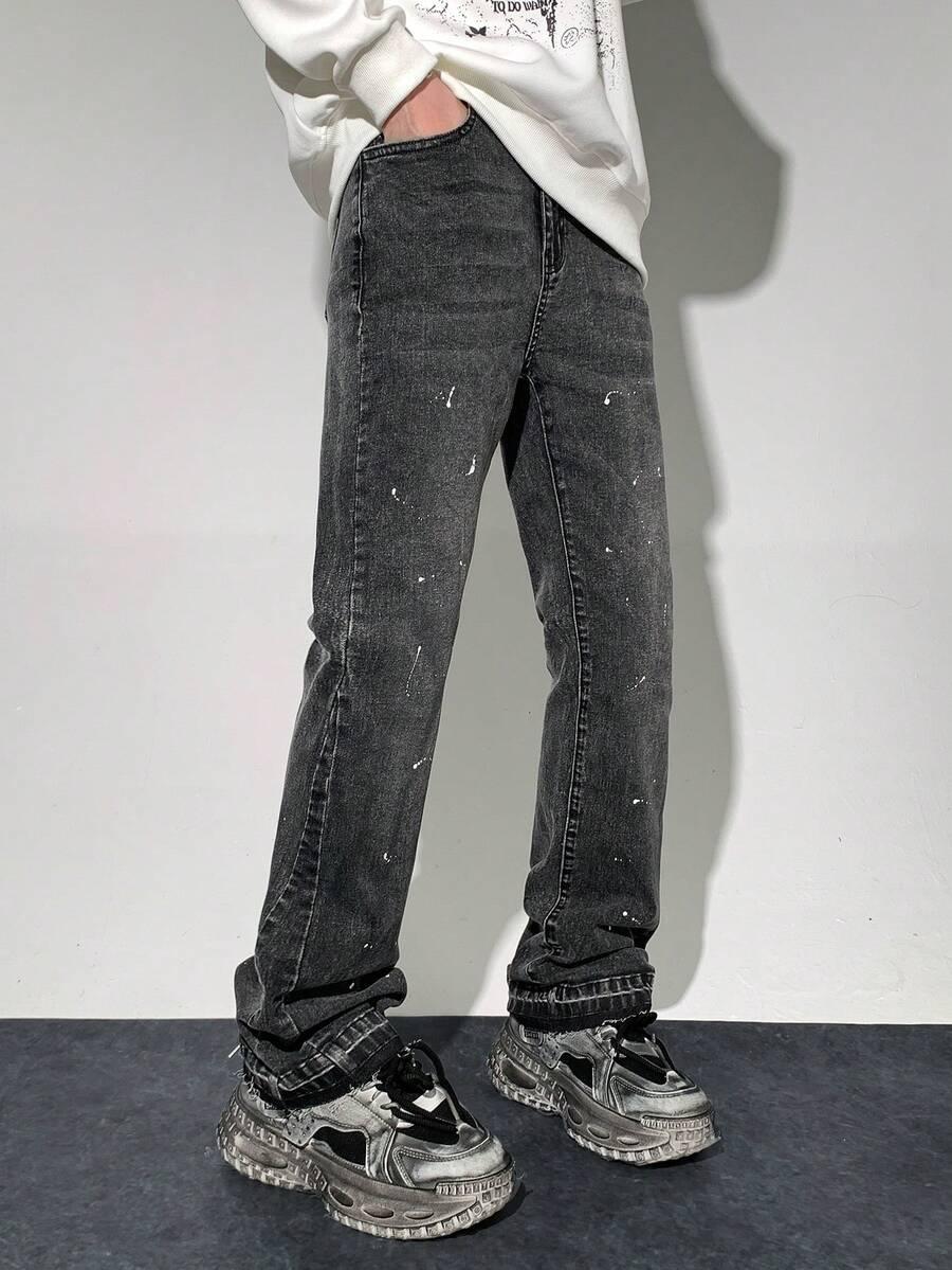 szare spodnie jeans 