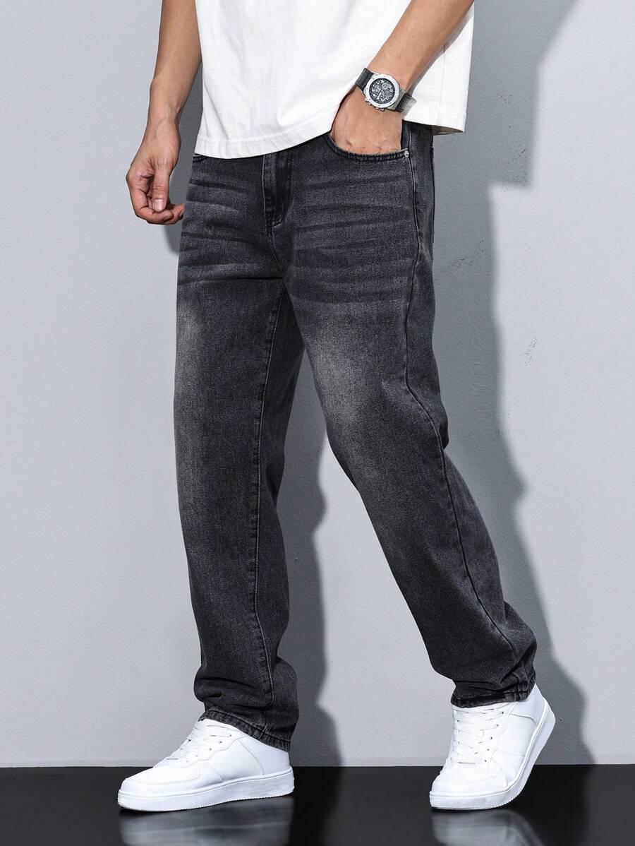 CZARNE SPODNIE JEANS