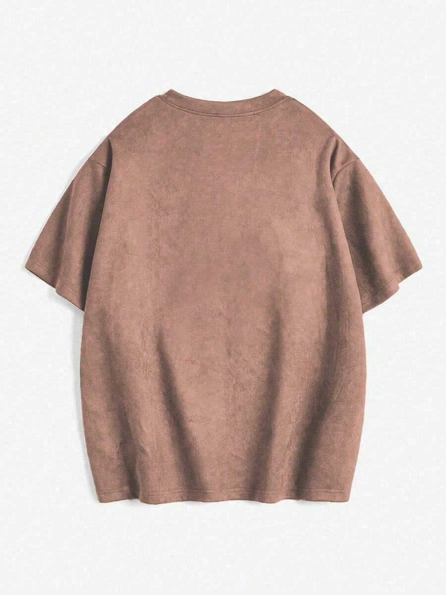 beżowy t-shirt nadruk