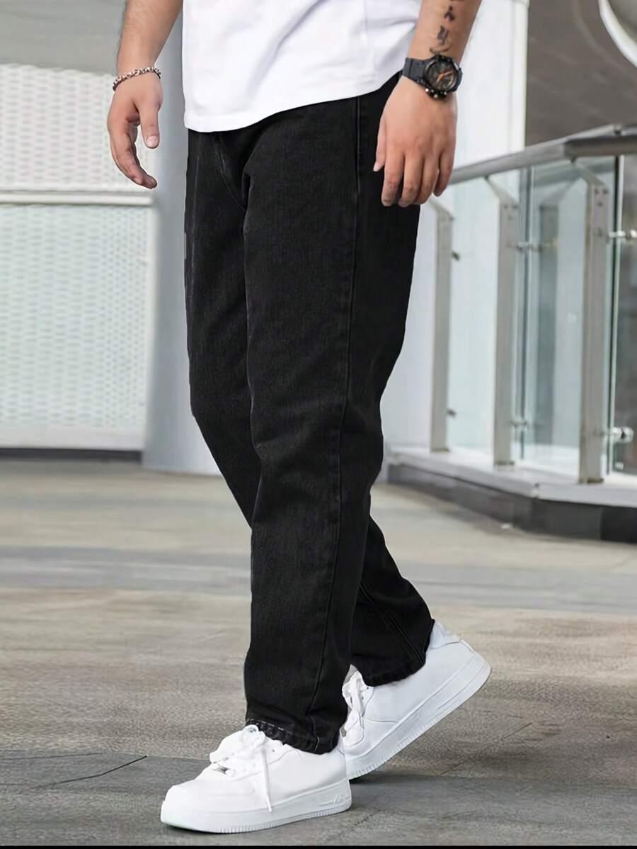 CZARNE SPODNIE JEANS