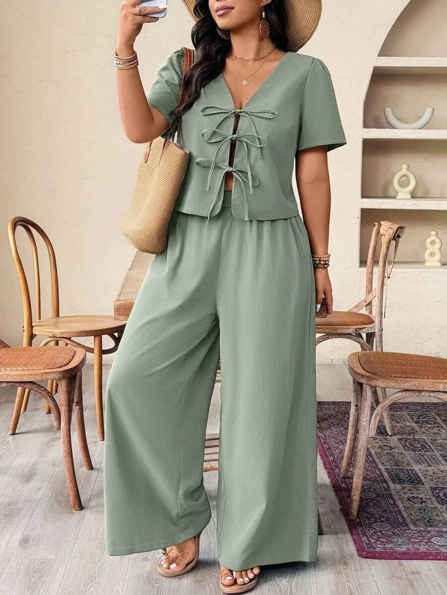 zielone spodnie casual