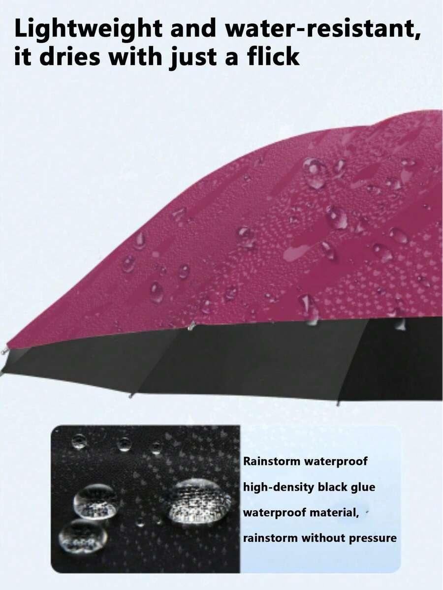 bordowy parasol przeciwdeszczowy