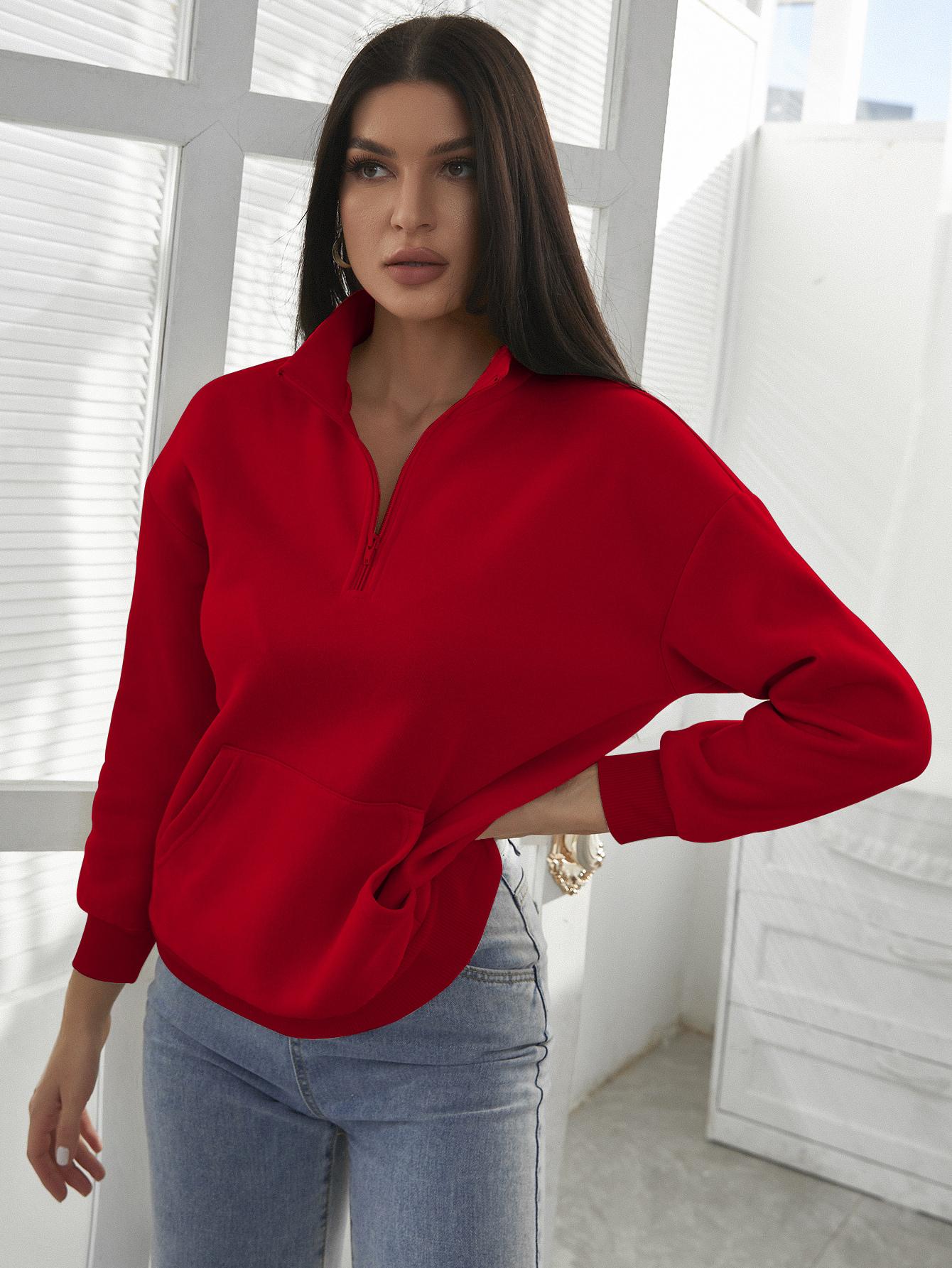 czerwona bluza zip 