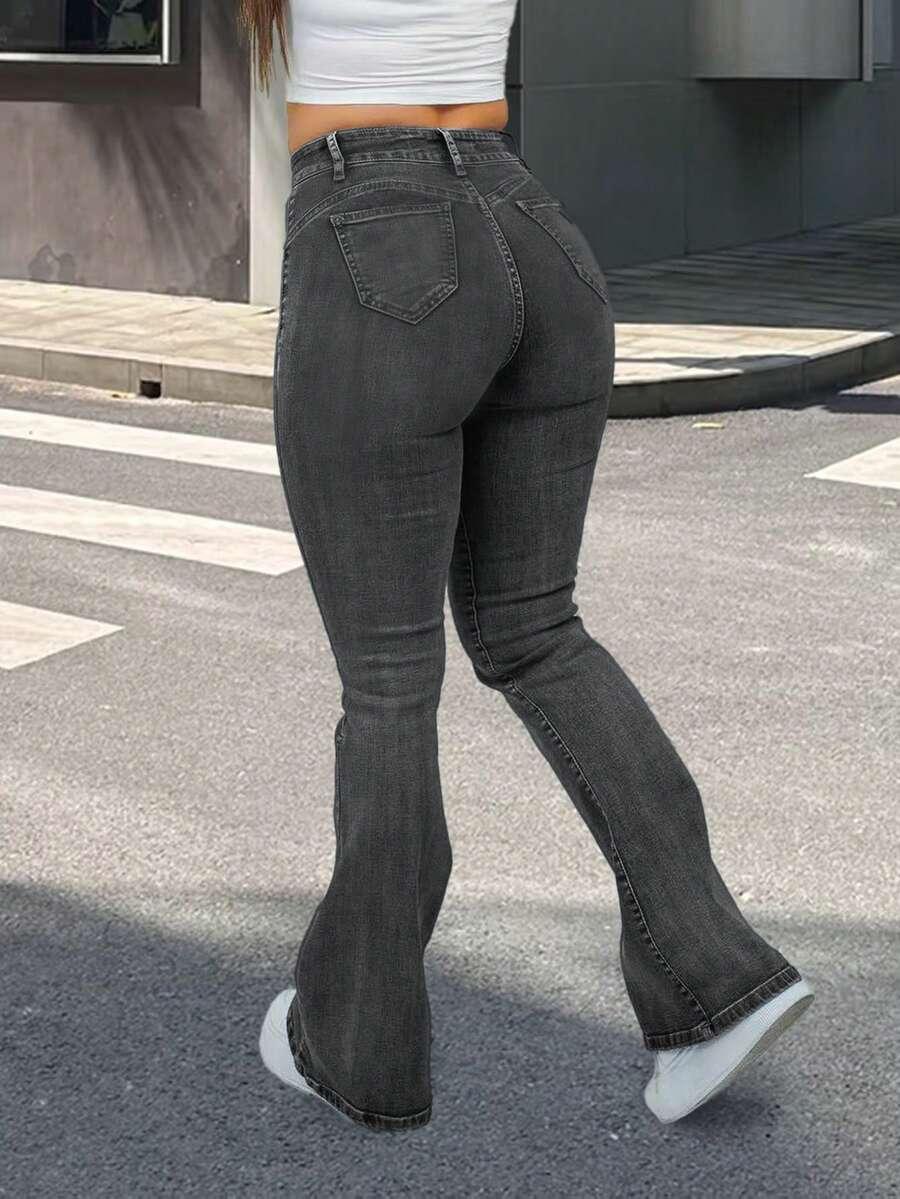 szare spodnie jeans