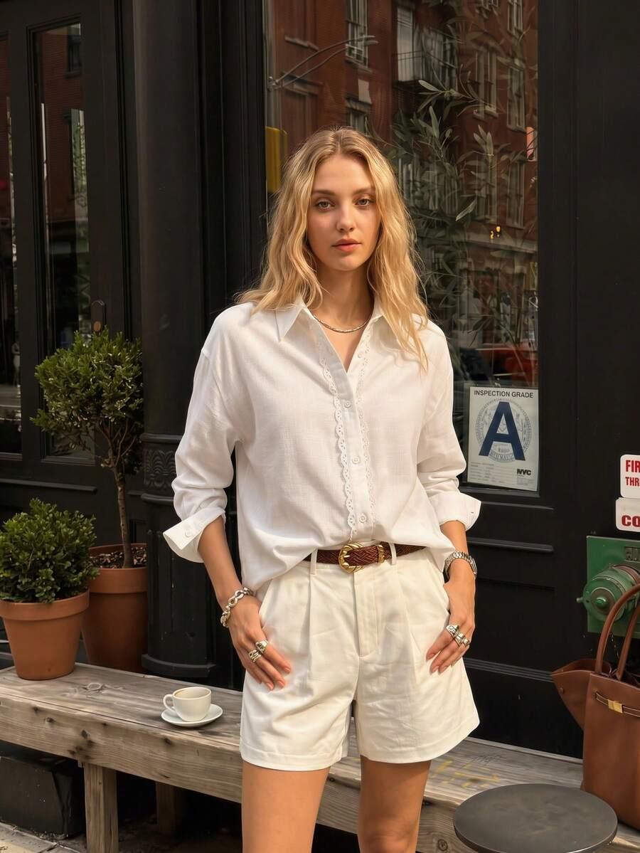 biała koszula casual