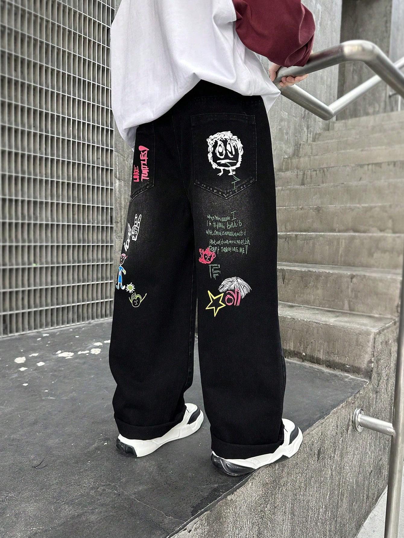 CZARNE SPODNIE JEANS 