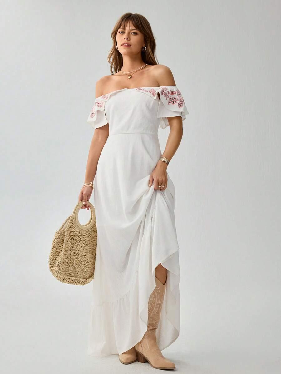 SUKIENKA HAFTOWANA BOHO