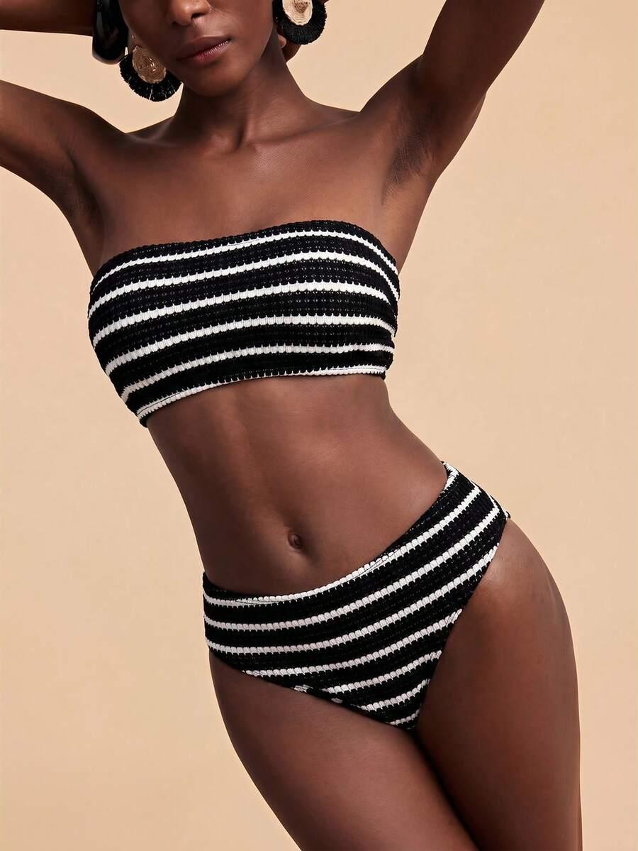 KOMPLET BIKINI WZÓR PASKI