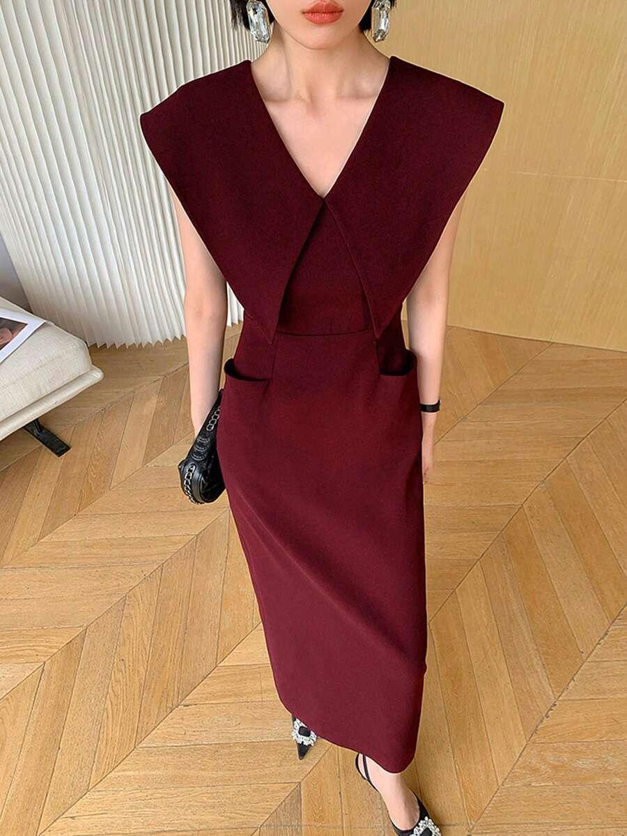 CZERWONA MIDI SUKIENKA