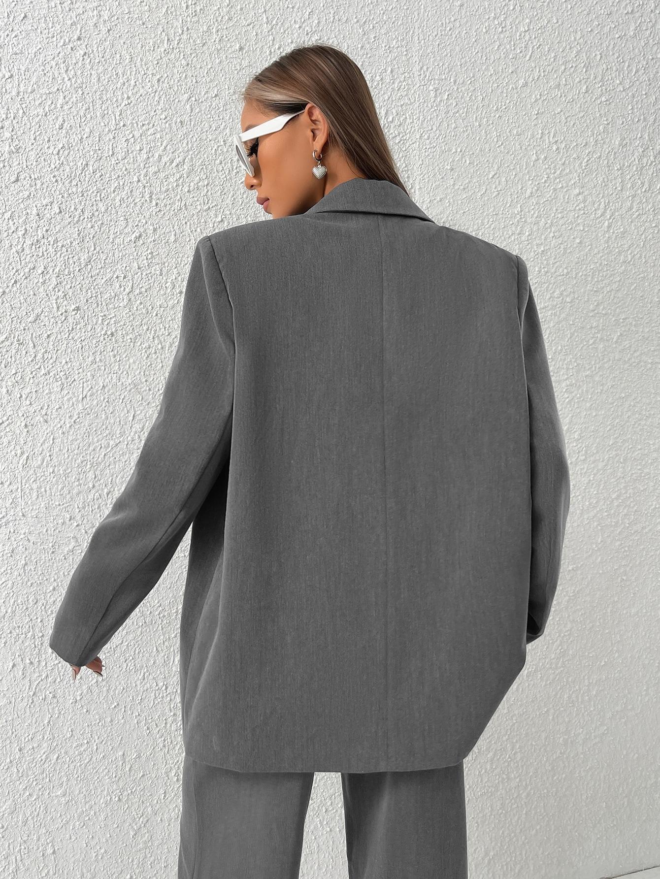 SZARA MARYNARKA OVERSIZE