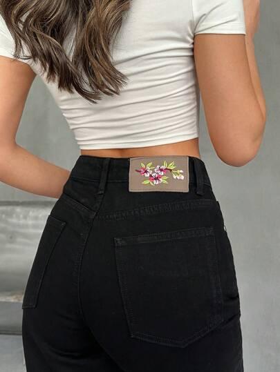 CZARNE SPODNIE JEANS