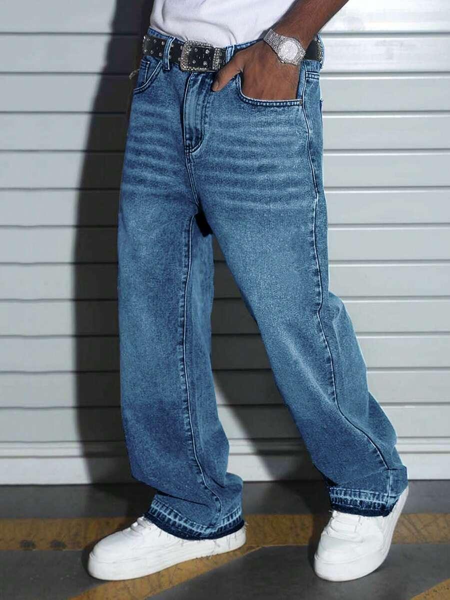 NIEBIESKIE SPODNIE JEANS