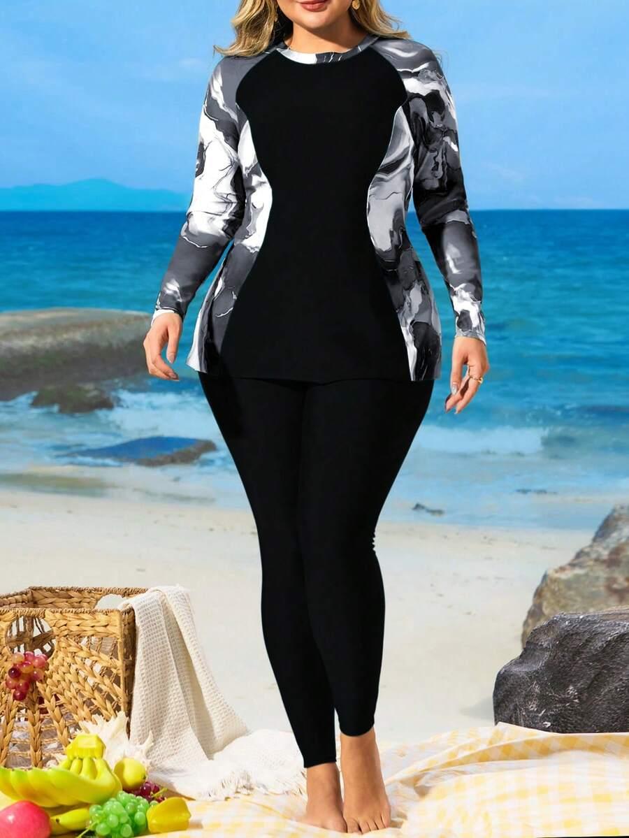 DWUCZĘŚCIOWY STRÓJ KĄPIELOWY print