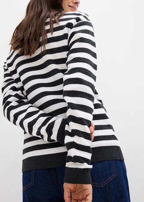 SWETER DAMSKI BAWEŁNIANY OKRĄGŁY DEKOLT ROZPINANY