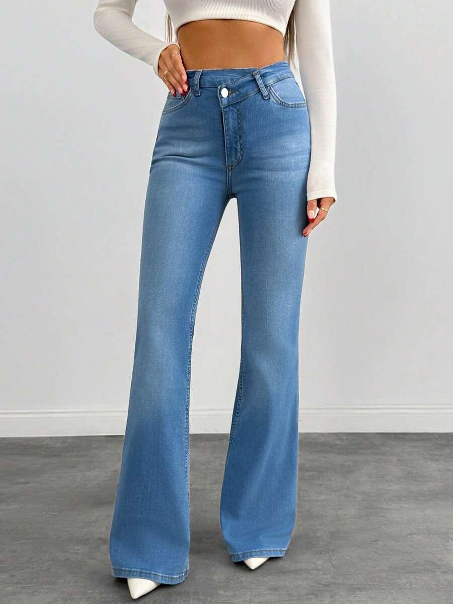 SPODNIE JEANS DZWONY