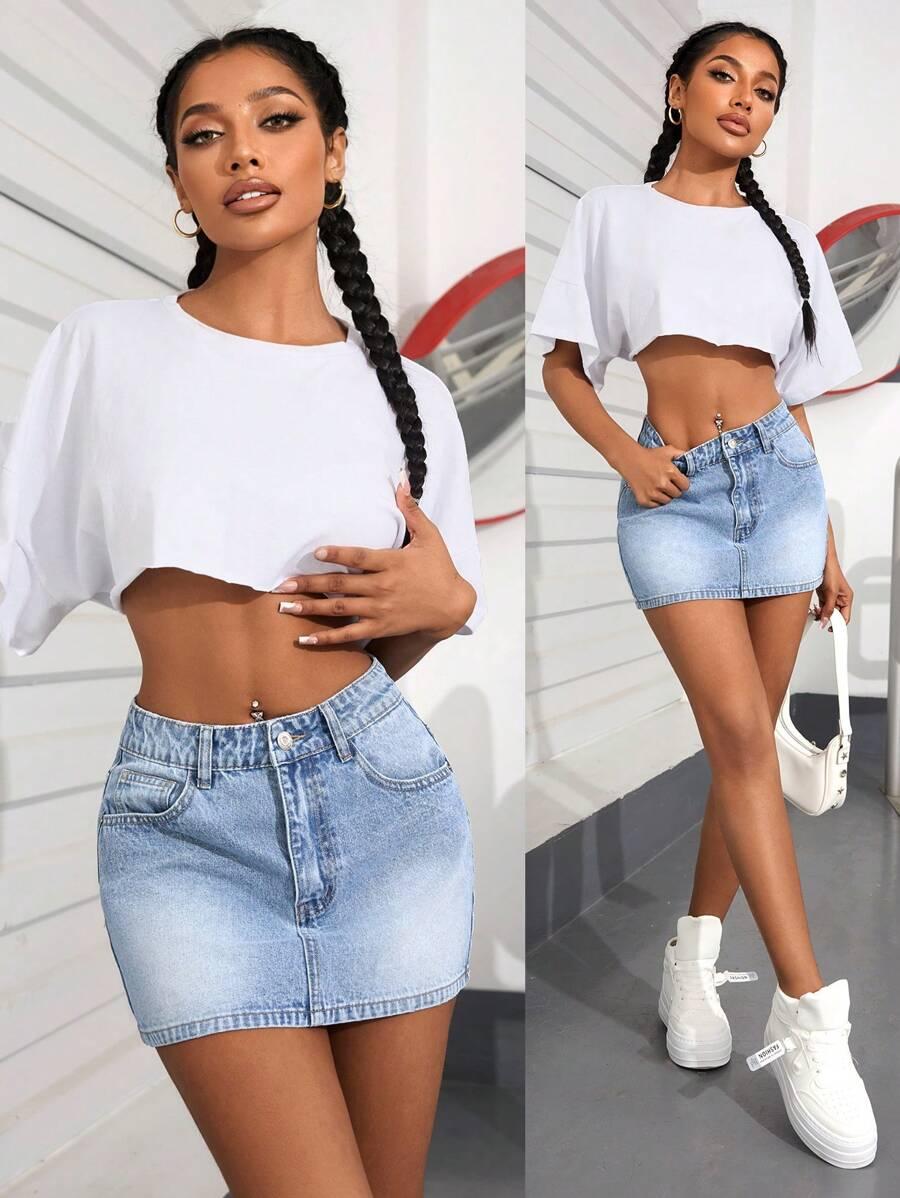 mini spódnica jeans