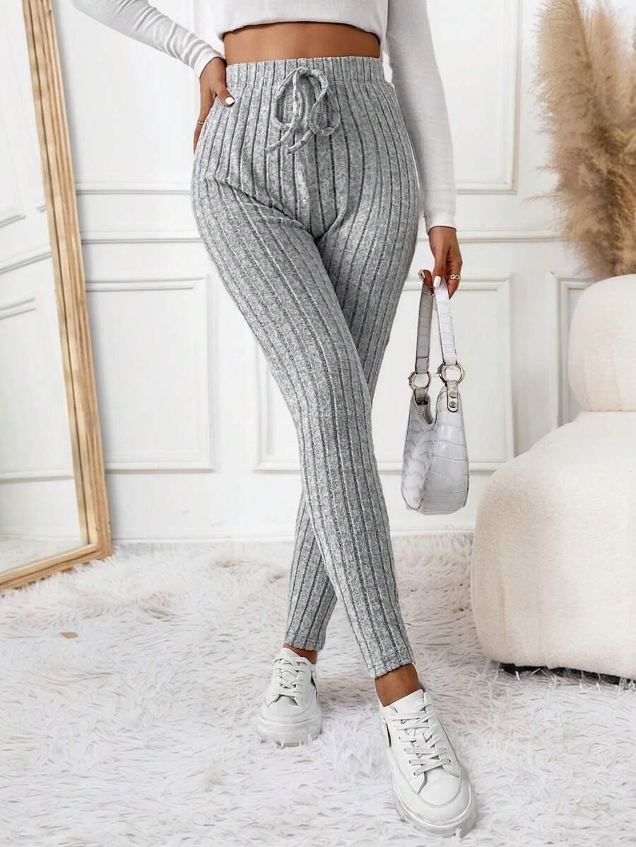 szare legginsy wysoki stan