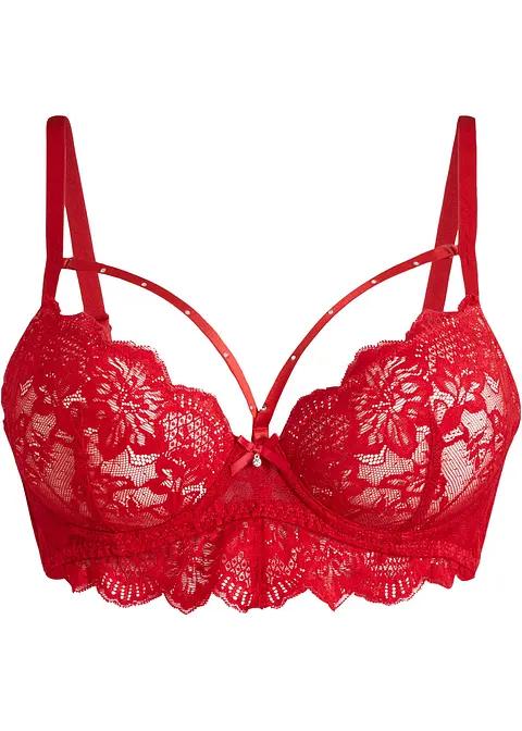 BIUSTONOSZ DAMSKI PLUS SIZE PÓŁUSZTYWNIANY ZAPIĘCIE Z TYŁU