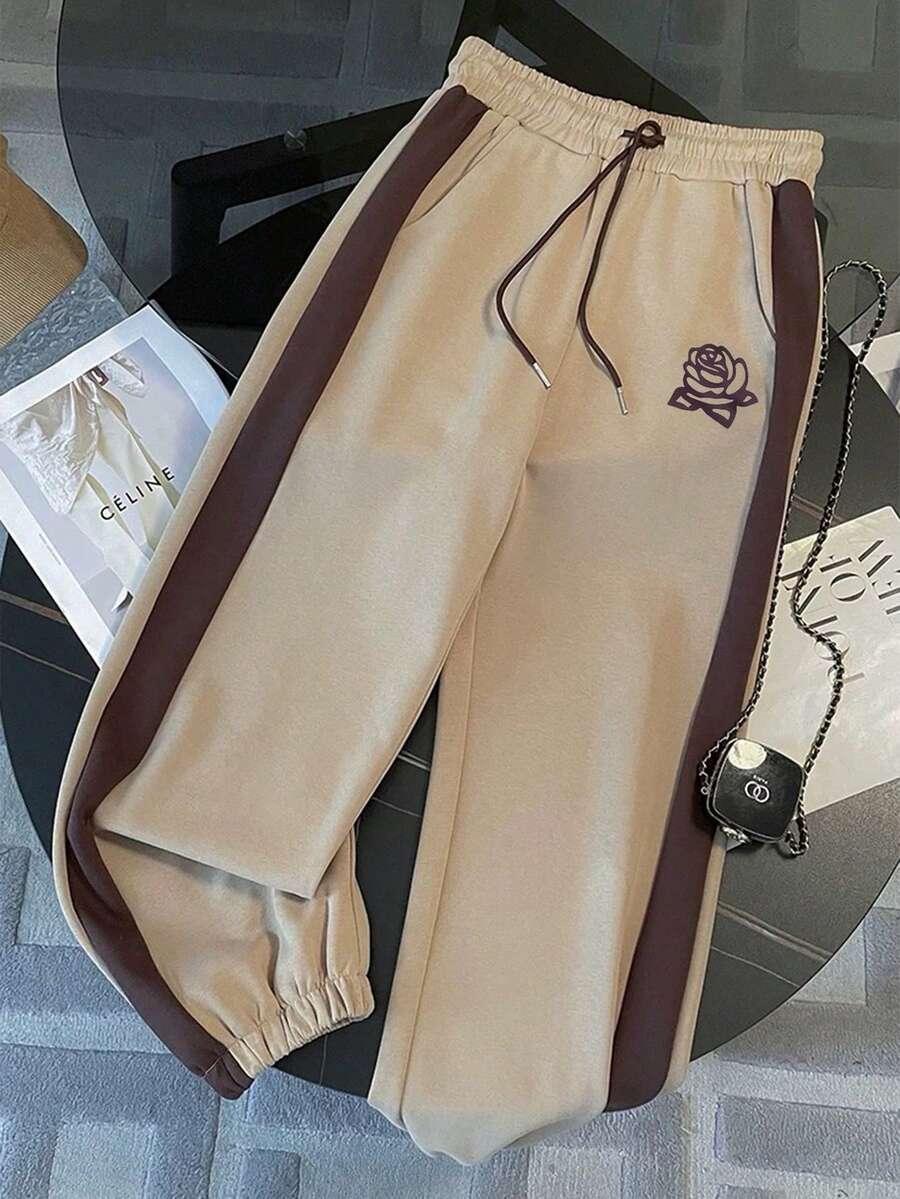 beżowy komplet bluza spodnie 