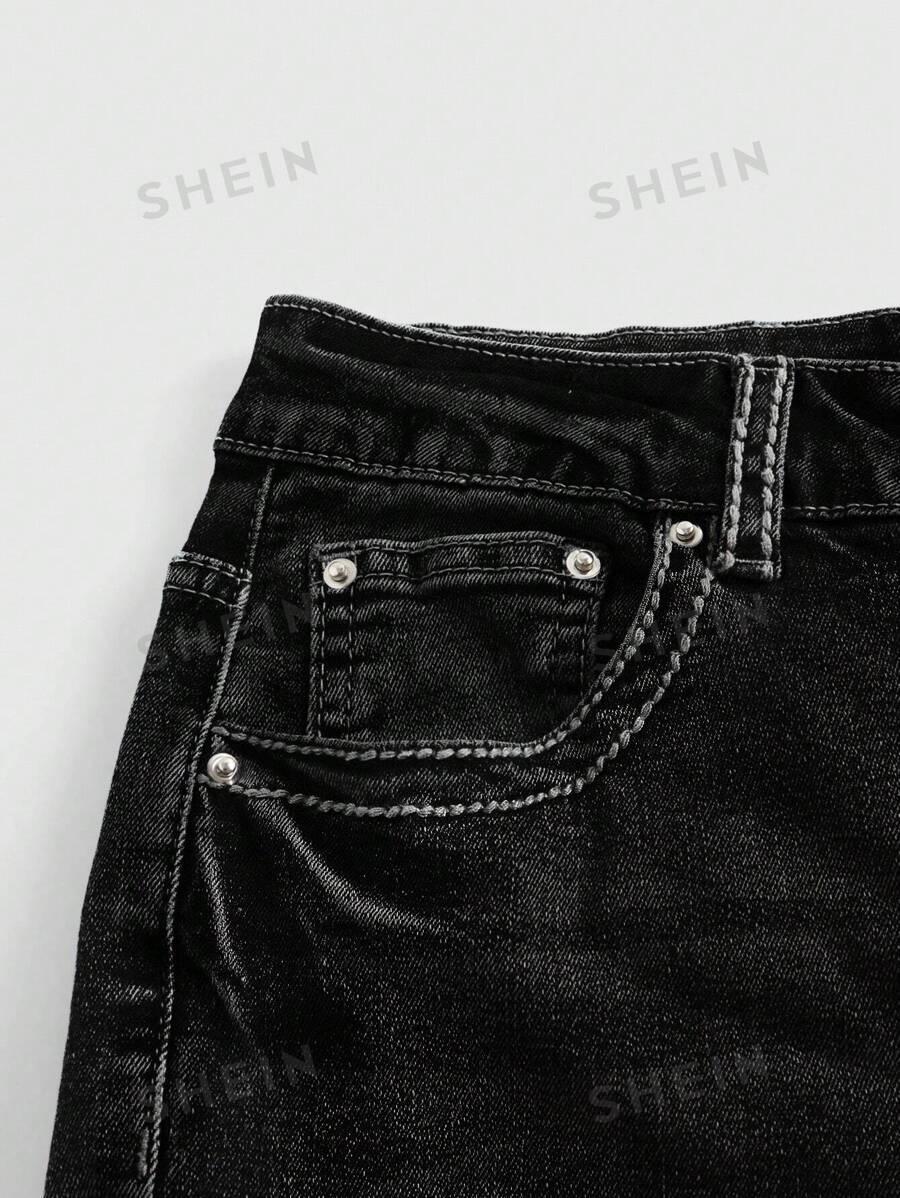 CZARNE SPODNIE JEANS