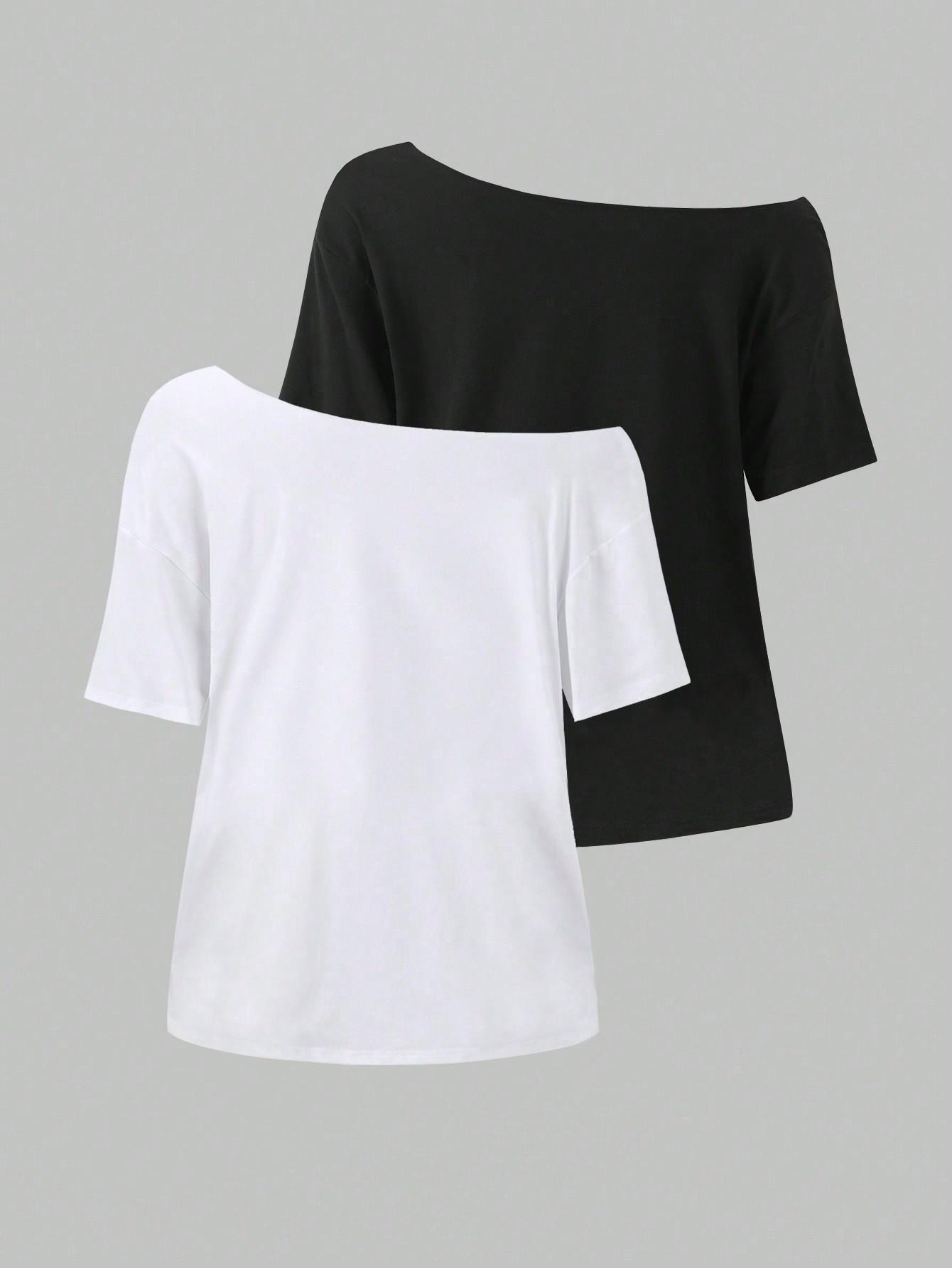 GŁADKI T-SHIRT 2-PACK 