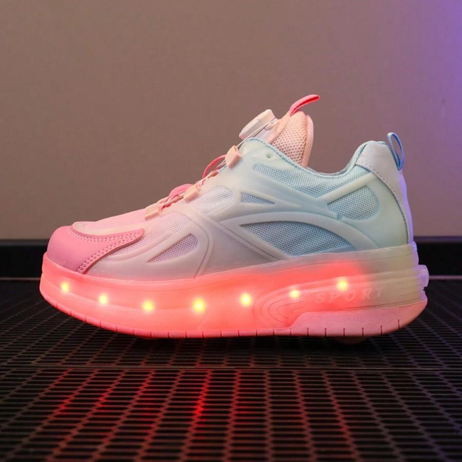 buty sportowe led usb rolki