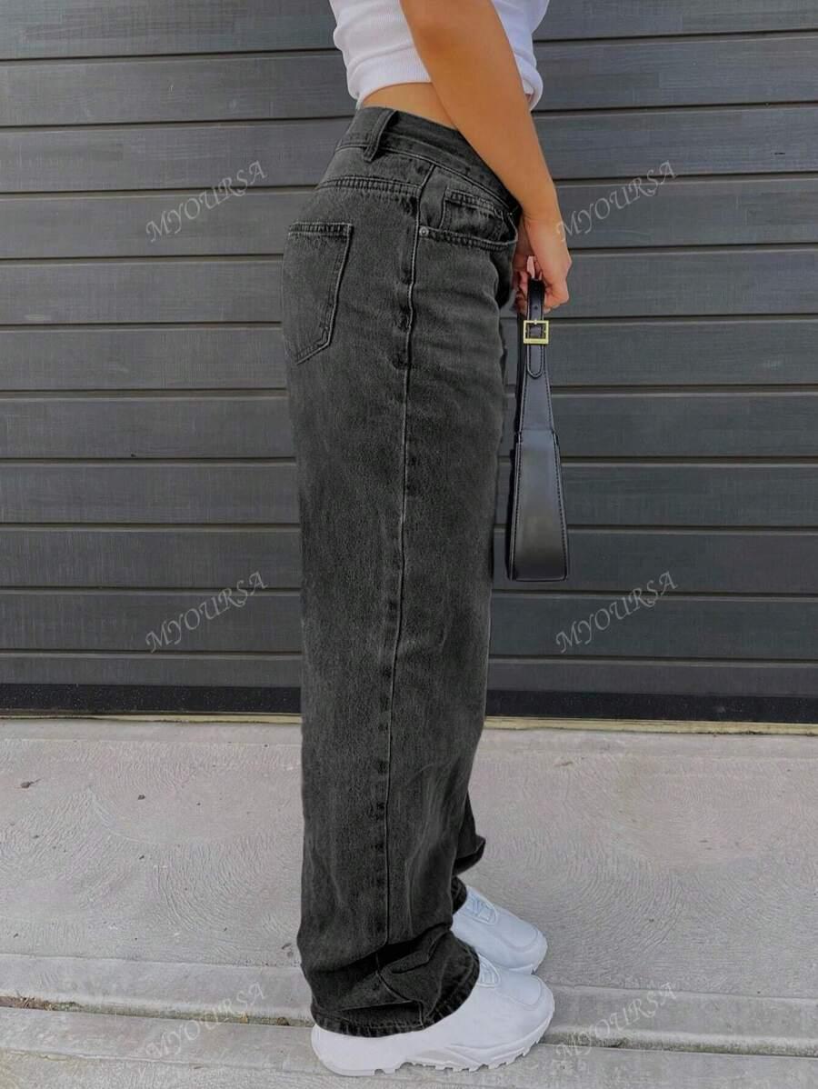 SZARE SPODNIE JEANS