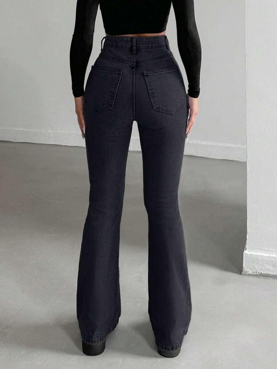 CZARNE SPODNIE JEANS