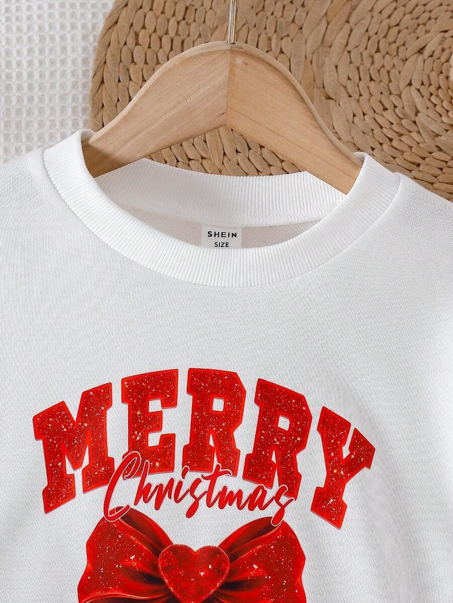 bluza spódnica komplet napis merry christams