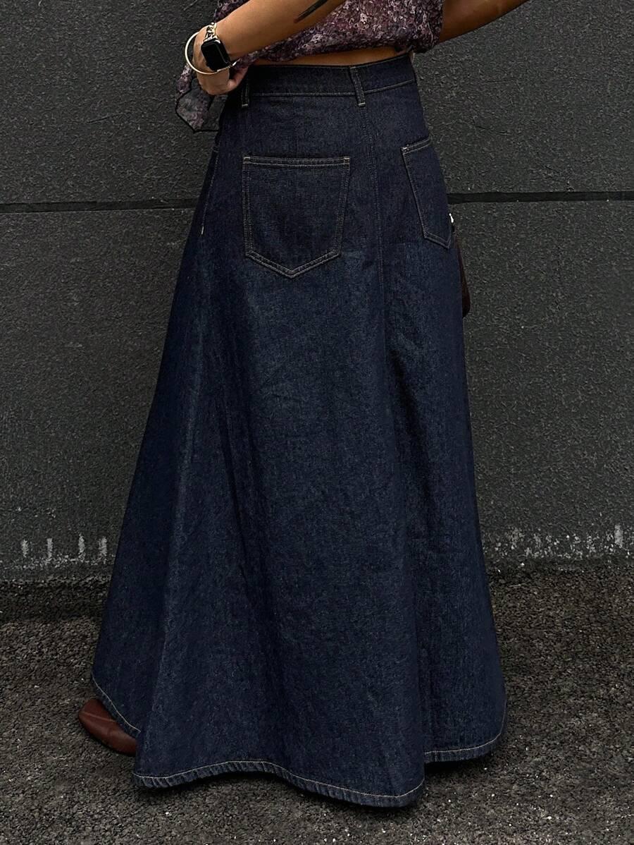 granatowa SPÓDNICA JEANS 