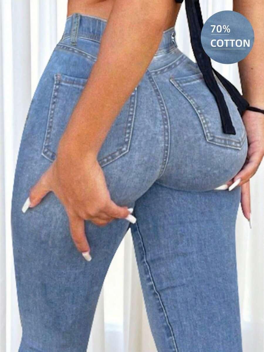 NIEBIESKIE SPODNIE JEANS