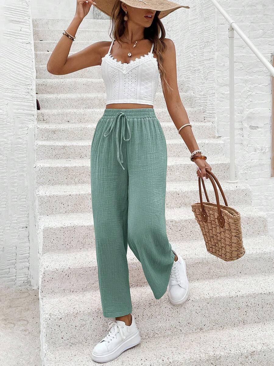ZIELONE SPODNIE CASUAL