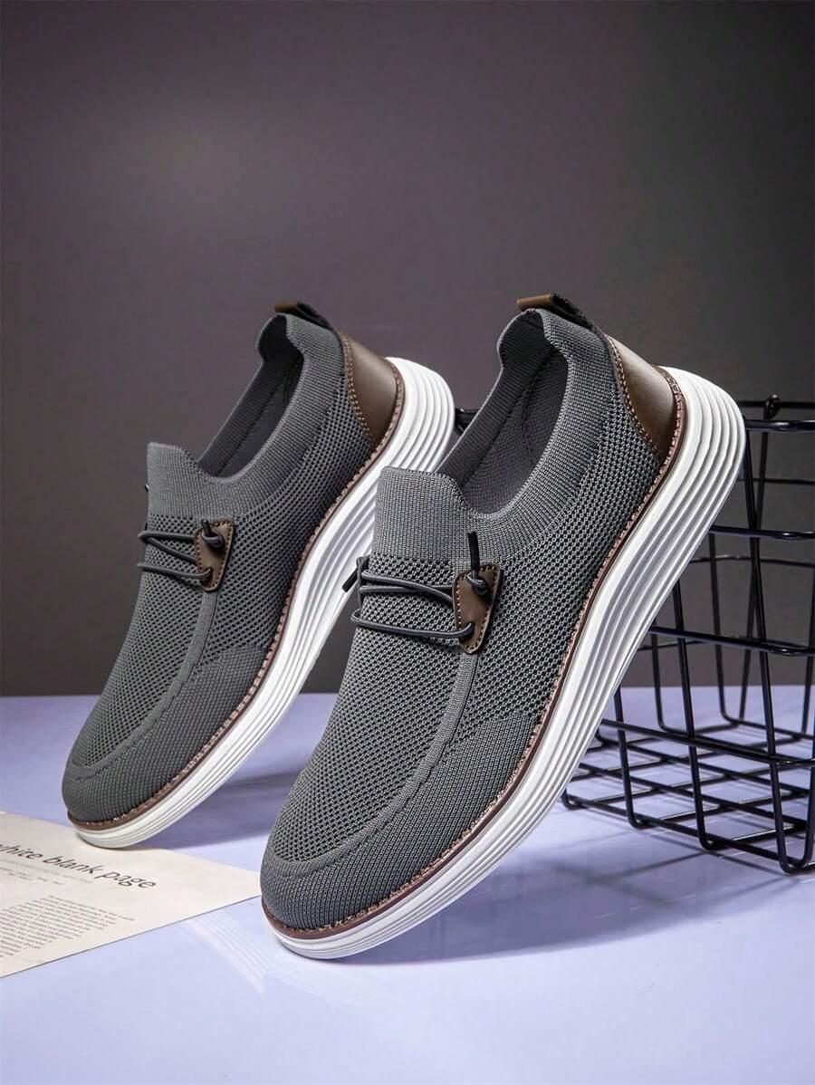 szare mokasyny casual